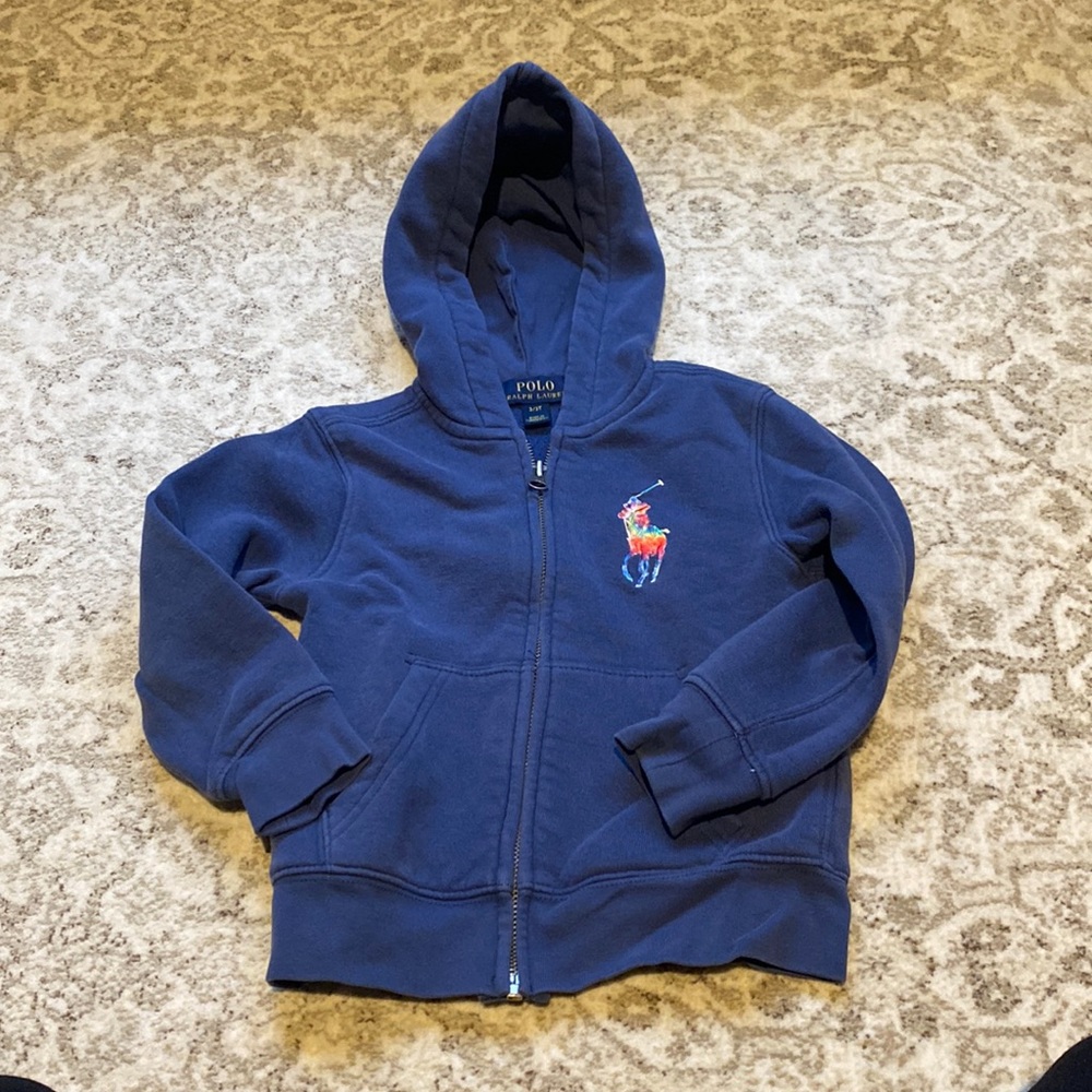 Polo zip up hoodie size 3T